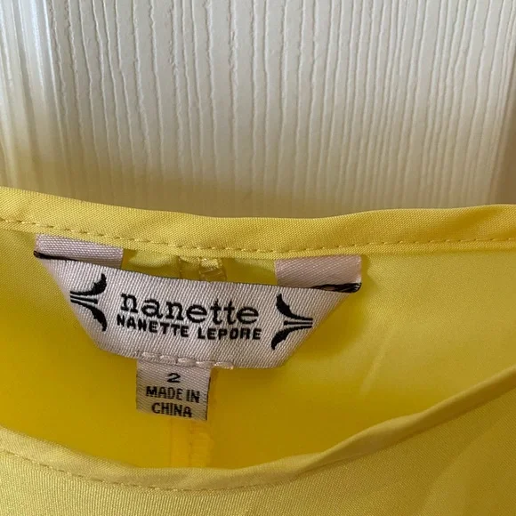 Nanette Lepore Sunny Yellow Dress size 2 (oversized) - Picture 4 of 8